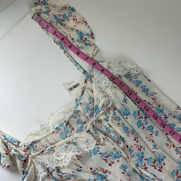 Intimately Free People Bodysuit Womens Size Small Cream Floral Take it Away NWT - Picture 12 of 13